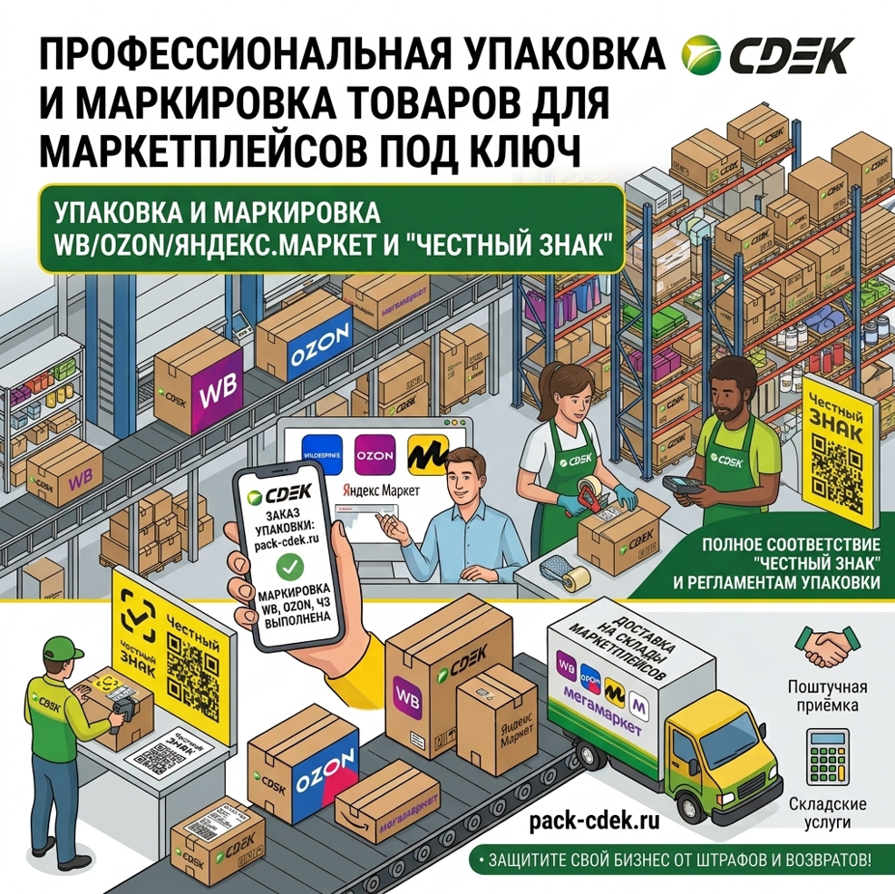 Упаковка и маркировка товаров под ключ